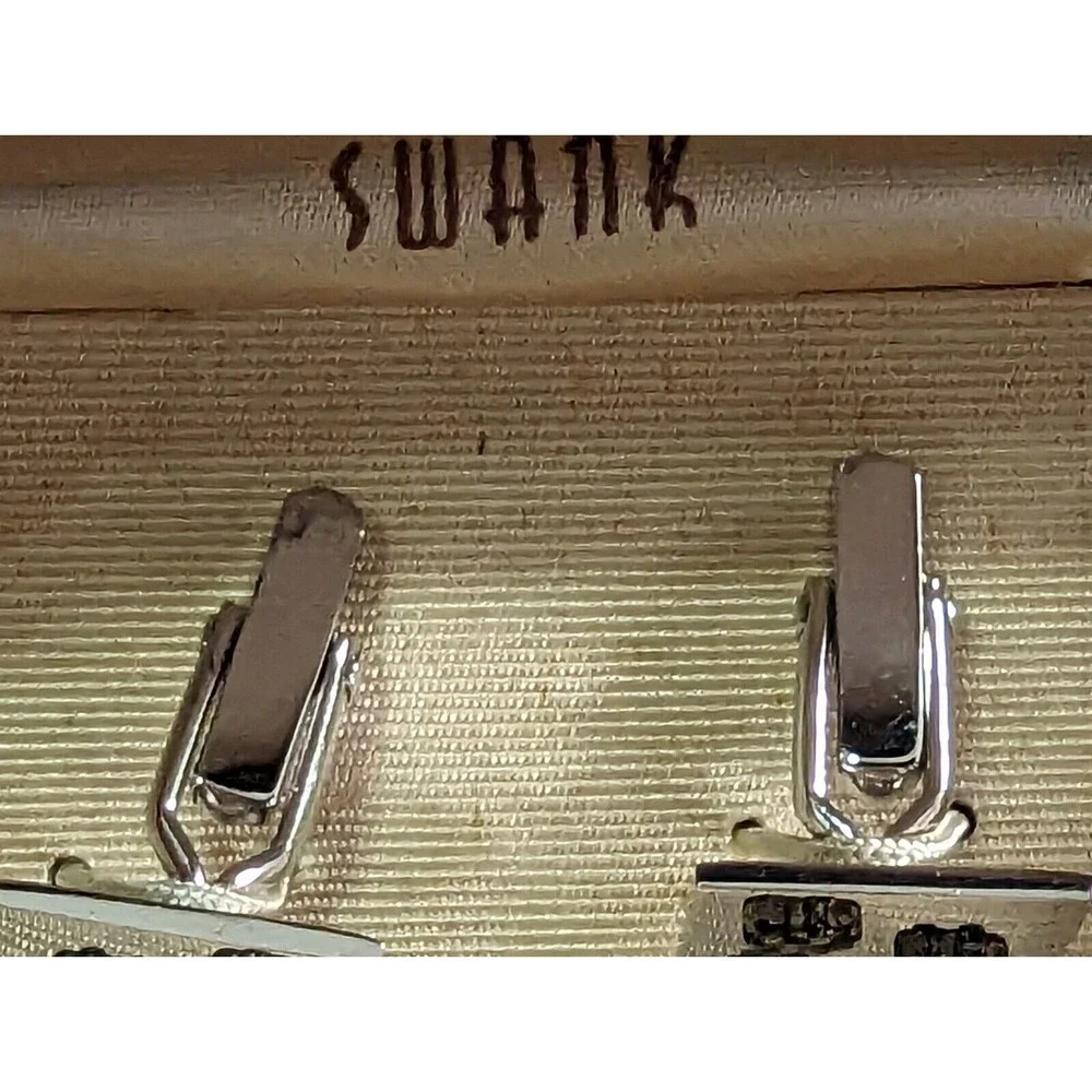 Vintage Swank Silver Tone Fleur De Lis Cufflinks